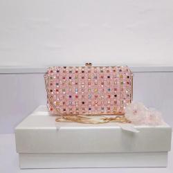 New arrival handmade beading woven pearls handbag crossbody women's bag banquet bag shiny formal dress evening bagsfor women