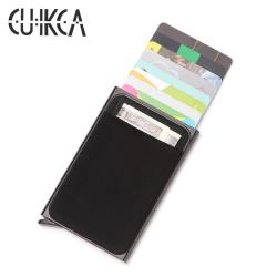 CUIKCA Aluminum Alloy Credit Card Holder Men Slim Anti Protect Travel Women Rfid Wallet Metal Case