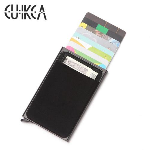 CUIKCA Aluminum Alloy Credit Card Holder Men Slim Anti Protect Travel Women Rfid Wallet Metal Case