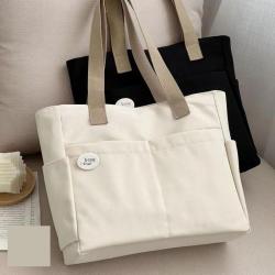 New Design Custom Multifunctional Premium Fashion Reusable Travel Shopping Canvas Casual Clutch Shoulder Women'S Tote Bag