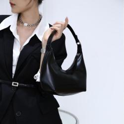 2024 Spring New Genuine Leather Moon Women's Bag Solid Color carteras para mujer 	 sac a main