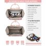LOVEVOOK Fashion Business Computer Daypack with Charging Port Organizer Pouch 15.6 17 Inch Work Travel Laptop Backpack for Women