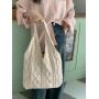 XL331 Vintage Handmade Woolen Knitting Bag New Version Shoulder Bag Lightweight Ladies Tote Bag Imported Shopping Handbag