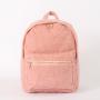 Keymay Stock Winter Cute kids Soft Teddy School Bag Travel Sherpa Backpack Fluffy Brown Teddy Plush Backpack Custom