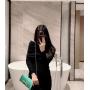 Women Evening Bags Clutch Purse Handbag With Detachable Chain for Wedding Cocktail Party Silk Black Bowknot Clutch Bag