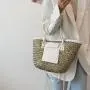 New Fashion Woven Bag Beach Travel Basket Hand bag Retro Straw Tote Bag For Women