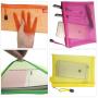 Durable Zipper Mesh File Bags Folder Nylon Pencil Case Cosmetic Storage Office Pouch Holder