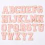 Stock Self Adhesive 3M Backing Neon Pink Multi Color Gold Glitter Trim Alphabet A-Z  Iron Sew on Retro Chenille Embroidery Patch