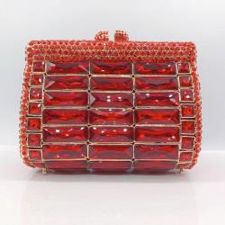 New diamond-encrusted dinner party bag Glass rhinestone dinner party clutch bag Rhinestone clutch purse evening bag