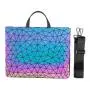 Lovevook 2022 women Geometric luminous hand bags ladies business briefcase and cover luxury reflective women laptop handbags