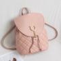 New Fashion Swan Pendant Rhombus Tassel PU Leather Mini Backpack For Women