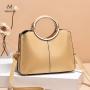 Round handle sac a main femme women's handbag vegan leather bag hand bags for women
