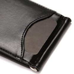 ZF217 PU Leather Men Mini Wallets Slim Metal Money Clip For Men New Fashion Hasp Purse Business ID & Credit Card Holders