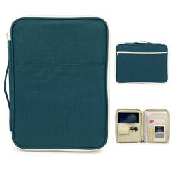 Portable Document Bags Portfolio Organizer Waterproof Travel Pouch Zippered Case