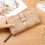 2024 New Ladies Korean Version Hollow Leaf Wallet Waterproof Long Card Bag Clutch with Open Closure Zipper