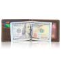 Customize Genuine Crazy Horse Credit Holder Wallet Genuine Leather Holder Card Wallets For Men With Money Clip