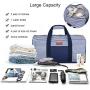 Customized Logo Blue Strip Nylon Shoulder Sport Weekender Bags Hand Carry Travel Overnight Duffle Bags for Women Men