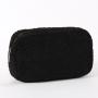 Multi-color cute fluff storage bag cosmetic bag pink polar fluffy comfortable fur cosmetic bag customizable chenille pearl patch