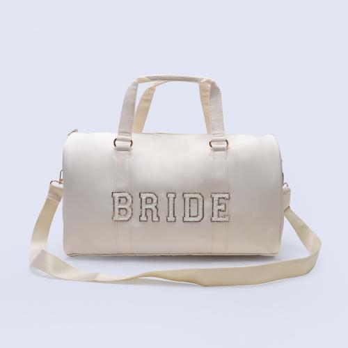 Keymay Custom Chenille Patch Gift Portable Fashion Women Duffle Bag Sports Gym Bag Weekend Luggage Travel Bags