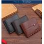 New style cross-border men's horizontal wallet, bank credit card holder, casual short style, multi-card slot men's wallet