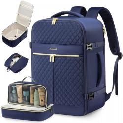 Carry On Travel Backpack for Women 40L Personal Item Flight Approved TSA Large Bagpack Weekender Hiking Bag with 3 Packing Cubes