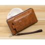 KBW770 Hot New Men Wallet Leather Purse Card Holders Money Clip Business High Quality Zipper Passport Phone Coin Bag