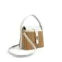 Summer Straw Beach Bags Fashion Woven Grass Bucket Bag Luxury Leather Ladies Handbag