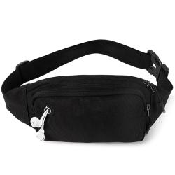 Gelory Fashion Fanny Pack Waterproof Hiking Running Belt Bag With Headphone Jack Waist Pack