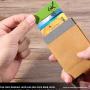 ZX085 Anti-theft Blocking PU Leather Aluminium Credit Card Holder Wallet Metal Vintage Bag Business Card ID Case Money Clips