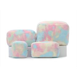 Low MOQ New Portable Terry Cloth Custom Logo Design Women Ladies Toiletry Travel Makeup Pouch Bag Cosmetic Bags Cases