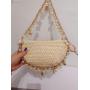 Custom 2024New Beach Holiday Travel Tote Bag Conch Star Straw Woven Shoulder Bag Fairy Underarm Handbag