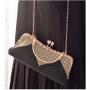 HR552 Women's Dinner Bag Luxury Wedding Lock Chain Shoulder Fashion Rhinestone Handbag Shiny Evening Clutch Bags for women