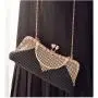 HR552 Women's Dinner Bag Luxury Wedding Lock Chain Shoulder Fashion Rhinestone Handbag Shiny Evening Clutch Bags for women