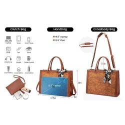 2023 LOVEVOOK Large Capacity black printing Computer shoulder Bag 15.6in travel business laptop Briefcase women laptop tote bags