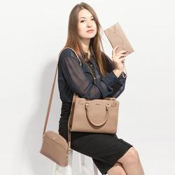 LOVEVOOK wholesale hot sale handbag women PU leather shoulder crossbody bag ladies clutch wallet 3 pcs bag set2021