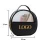 new style customization 3pcs/set luxury designer pvc clear cosmetic bags black travel makeup pouch bag with logo