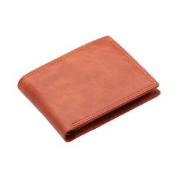 Trifold men wallet RFID blocking for gift real leather men wallet