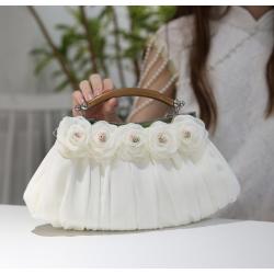 Wholesale Selling Bridal Wedding Party Bag Floral Satin Handbag Ladies Evening bags Wedding Bags For Bride