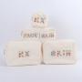 Keymay RTS Multi-color Portable Large Capacity Inner Pocket Waterproof Pink Makeup Bag Letter Cosmetic Bag Nylon Zipper Pouch