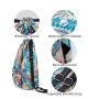Gelory Custom Pattern Design Sport Swimming Yoga Polyester Drawstring Sport Backpack Bags Lightweight For Students Travel Camping