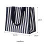 China factory custom high quality portable canvas shopping handbag striped tote bag