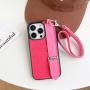 Embossed Crocodile Pattern Back Cover Mobile Phone Leather Case For Iphone 13 14 15 Plus Pro Max With Finger Strap Card Slot