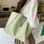 Basket bag Lady 2024 Korean Version  The New Soft Leather Senior Shoulder Bag Large Capacity Fashion Niche Tote Bag