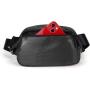 custom trendy unisex travel waterproof travel waist fanny pack chest bag slim pu leather 1l everywhere mini belt bag