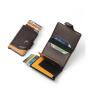 ZR115 European And American Metal Aluminum Box Automatic Pop-up PU Card Bag RFID Credit Card Leather Card Sleeve