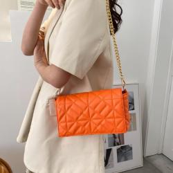 2024  Summer Women's Bag New Fashion Single Shoulder Crossbody Bag  Elegant Diamond Chain PU Bag For Ladies