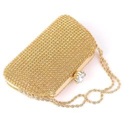 Hot selling  bridal wedding metal clutch purse ladies rhinestone evening bag women evening clutch sequins bags ladies handbag