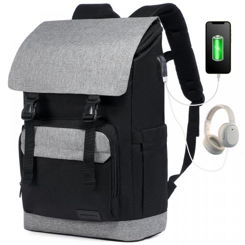 2022 LOVEVOOK casual Student Bookbag 15.6in Vintage waterproof men school bookbag Travel Daypack women laptop backpack