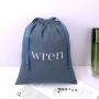Promotion Custom Logo Printing Cotton Linen Gift Shopping Bag For Handbag Drawstring Muslin Cotton Dust Shoe Pouch