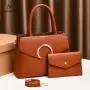 New Style Sac A Main Femme Vegan Leather Handbag Crossbody Bag Set Bag With 2 Pcs For Ladies